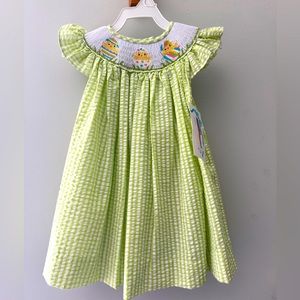 Bow Peep Smocked Easter Dress 12m NWT